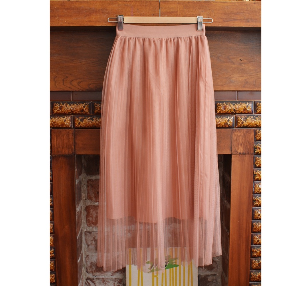 Pleated Tulle Skirt
